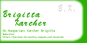 brigitta karcher business card